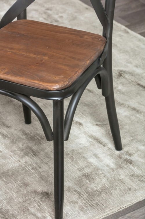 Reclaimed Wood and Iron Dining Chair Rajtaishree